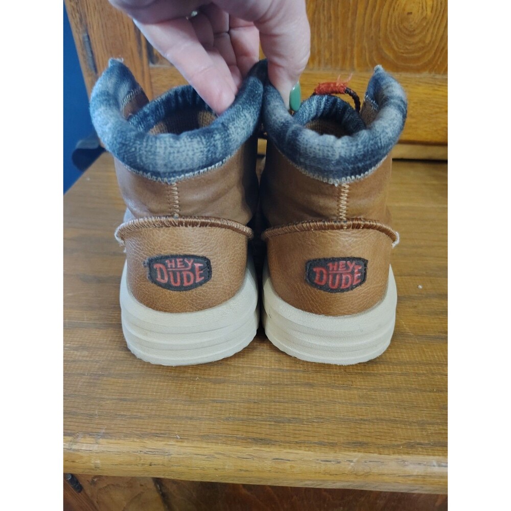Hey Dude Kids Boy's Bradley Classic Sneaker Walnut Size 5 - Picture 6 of 8